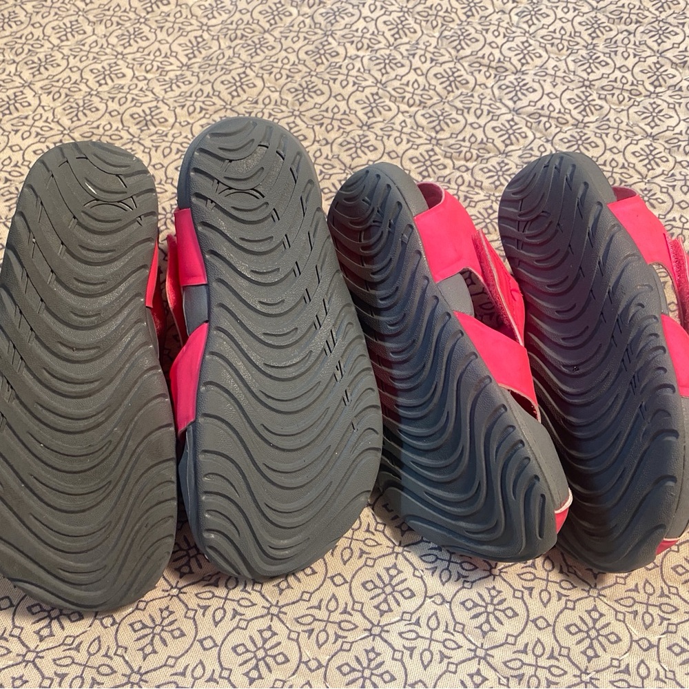 Nike Kids Water Shoes Red and Gray
